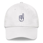 White and Navy Logo Dad hat
