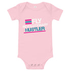 Teal, Flamingo, and White Graphic Onesie