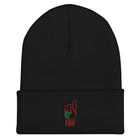 Red Black and Green Cuffed FRH Beanie
