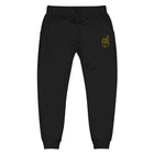 Black and Gold Embroidered Fleece Pants (Unisex)