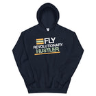 Pumpkin & Green Apple Print on Navy: FRH Unisex Hoodie