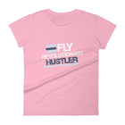 Navy, Powder Blue & White Print: Women's FRH T-shirt