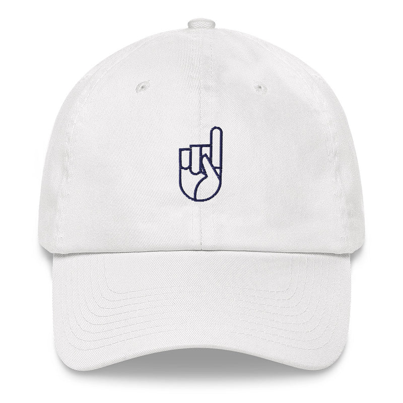 White and Navy Logo Dad hat