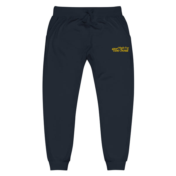 Navy and Gold Soul- Embroidered Fleece Pants (Unisex) – FRH Market