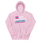 Teal, Flamingo, and White Print on Pink: Unisex FRH Hoodie