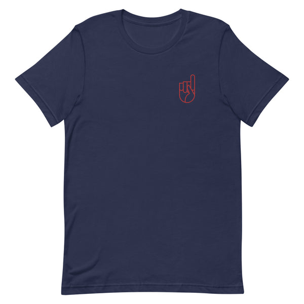 Super Soft Navy and Embroidered Red Logo Tee