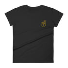 Black and Gold Embroidered Women's Tee